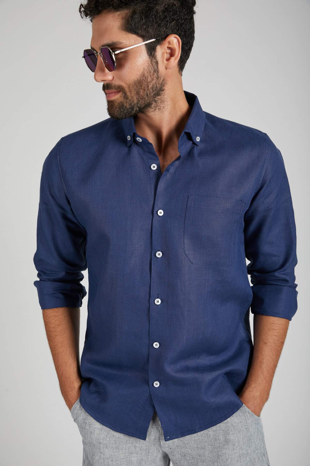 B. Label Velocity Buttondown Shirt for Men