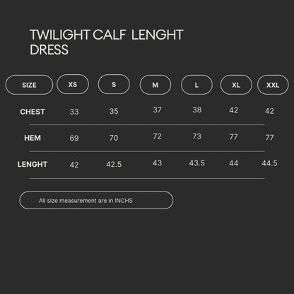 B. Label Twilight Calf Length Dress for Women