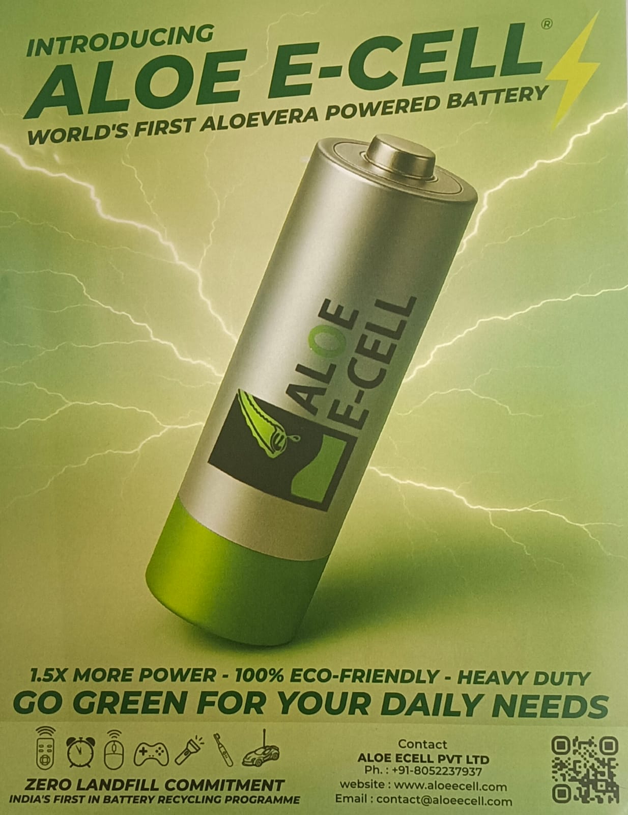 Aloe Ecell Batteries 6 Pack