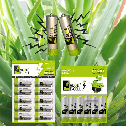 Aloe Ecell AA Size Batteries 6 Pack and 10 Pack