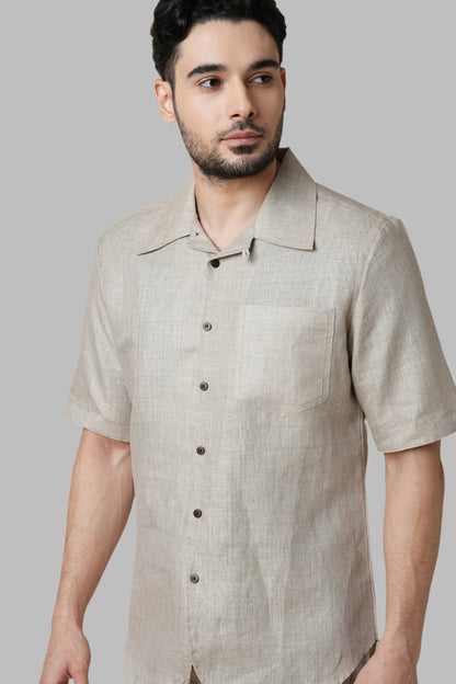 B. Label Palm Resort Collar Shirt for Men