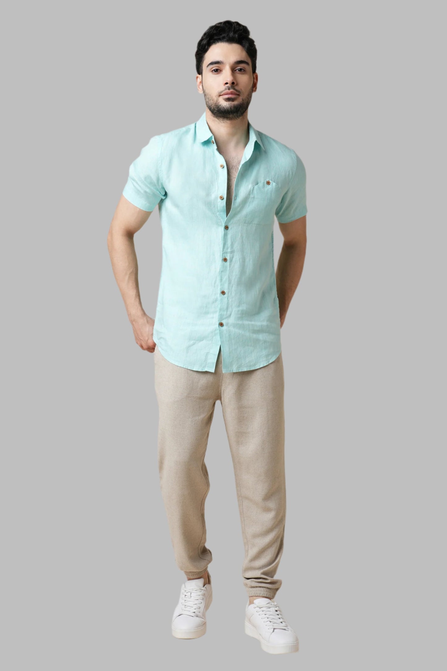 B. Label Burrow Half Sleeve Shirt for Men