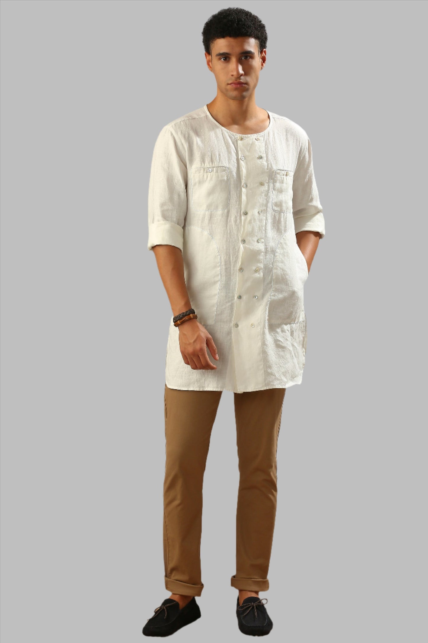 B. Label Ashoka Double Breasted Kurta for Men