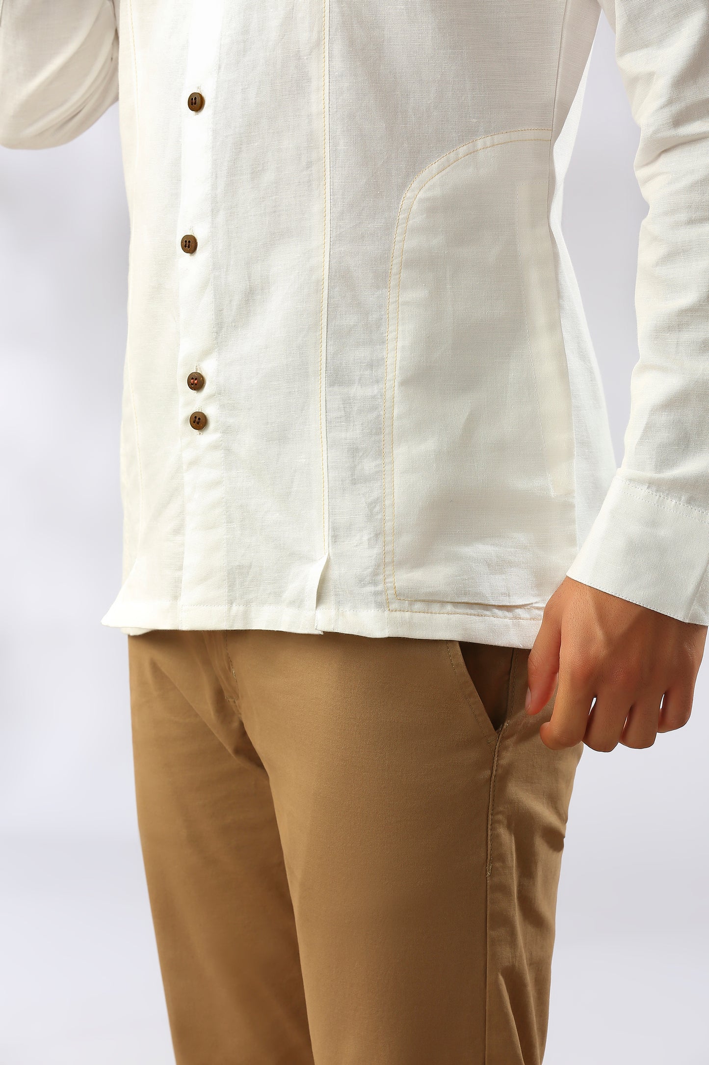 B. Label Baobab Bomber Shirt for Men