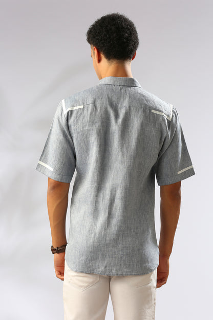 B. Label Palm Resort Collar Shirt for Men