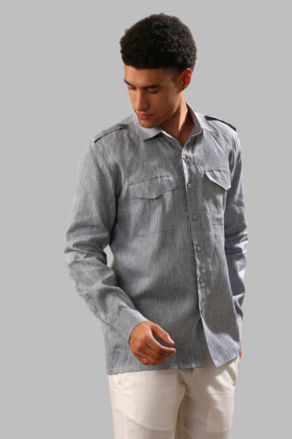 B. Label Sequoia Elbow Patch Shirt for Men