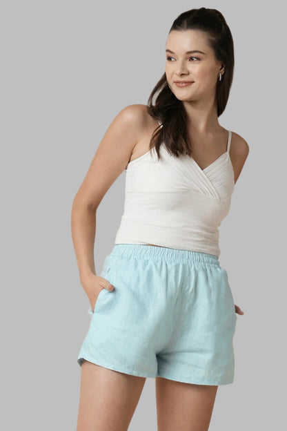 B. Label Floater Elastic Shorts for Women