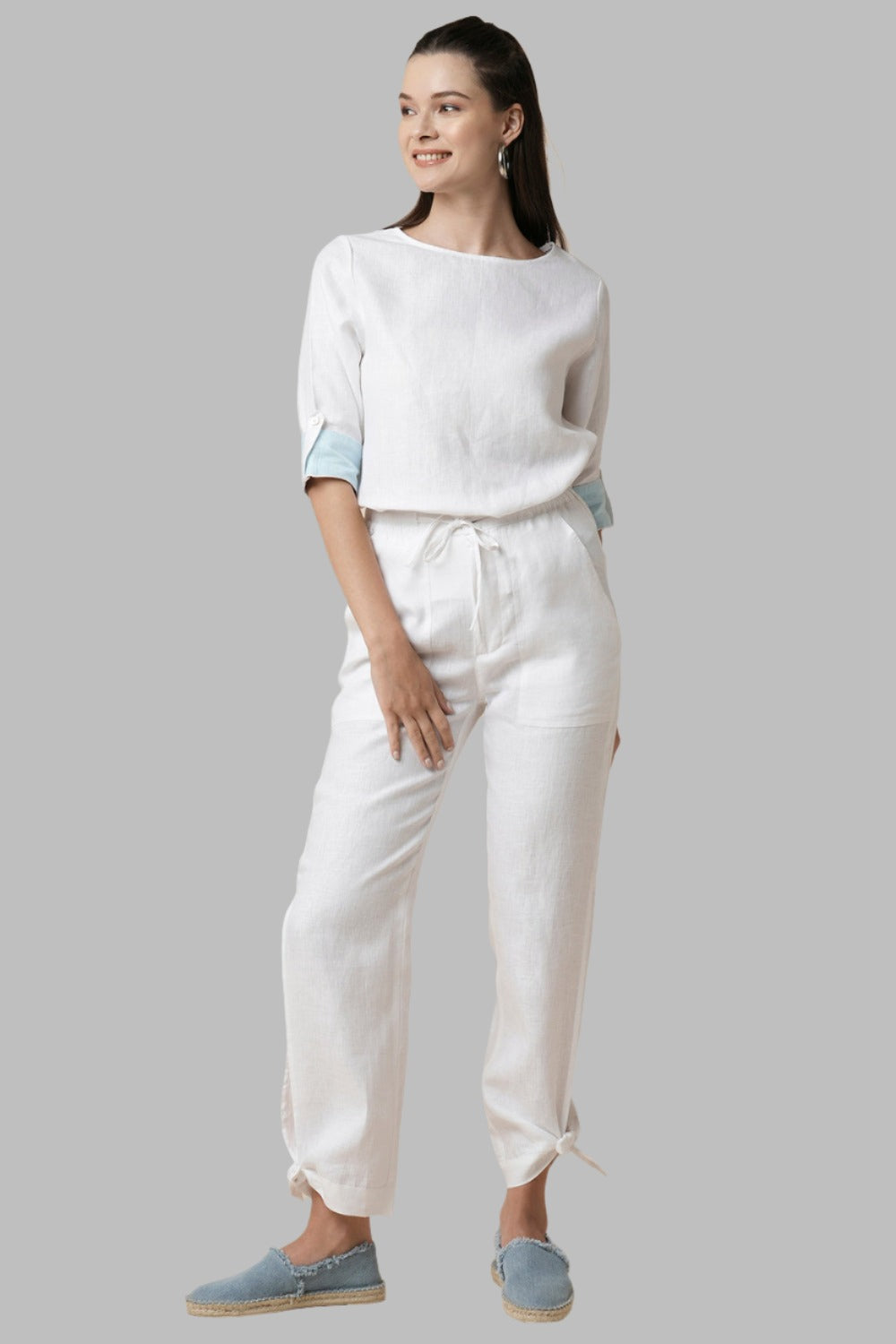 B. Label Flutter Tie-Up Pants for Women