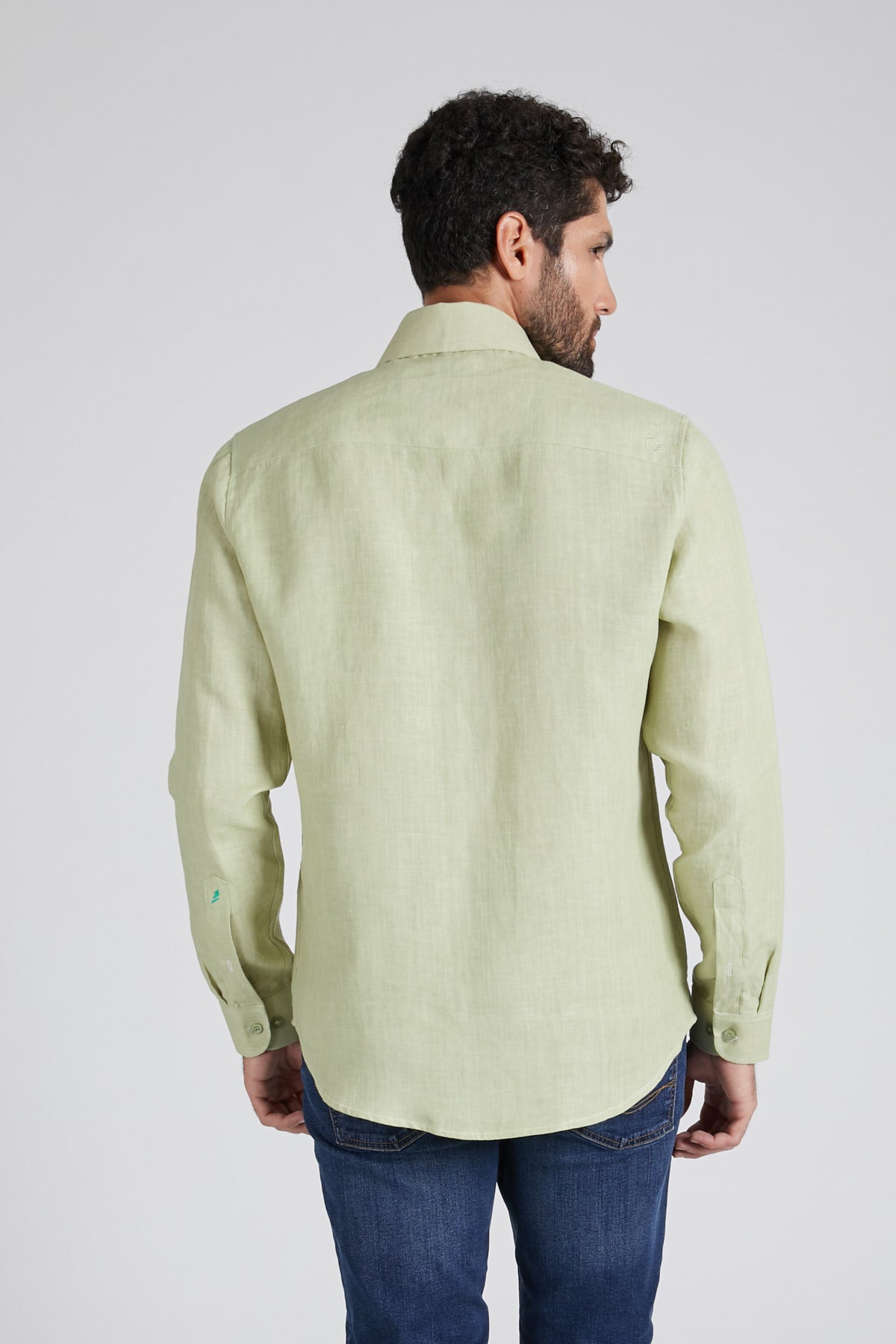 B. Label Breath Contrast Trim Shirt for Men