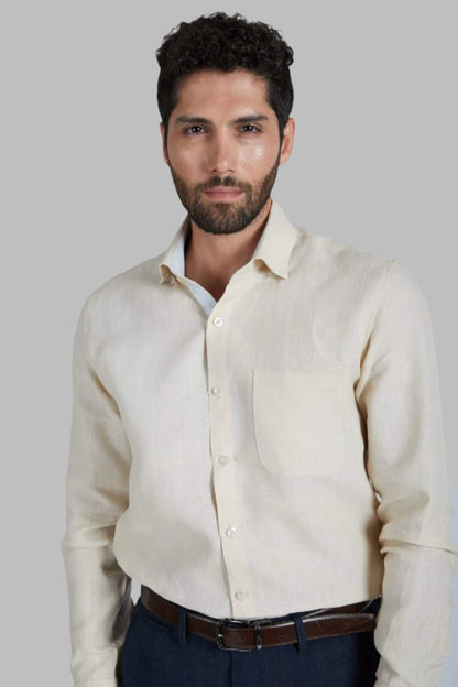 B. Label Breath Contrast Trim Shirt for Men