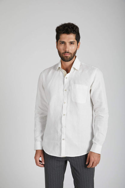 B. Label Breath Contrast Trim Shirt for Men