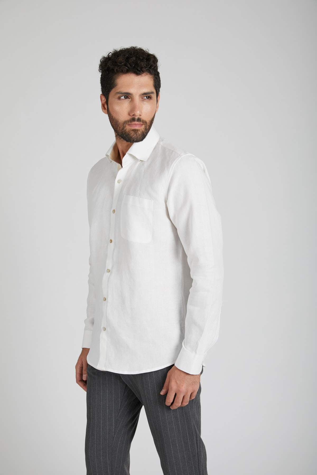 B. Label Breath Contrast Trim Shirt for Men