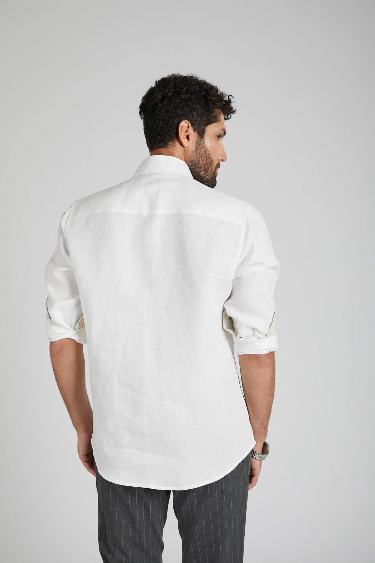 B. Label Breath Contrast Trim Shirt for Men