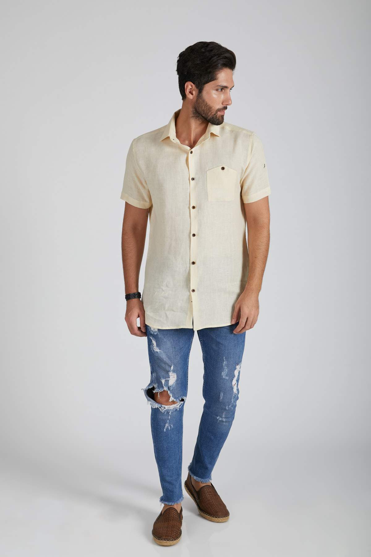 B. Label Burrow Half Sleeve Shirt for Men