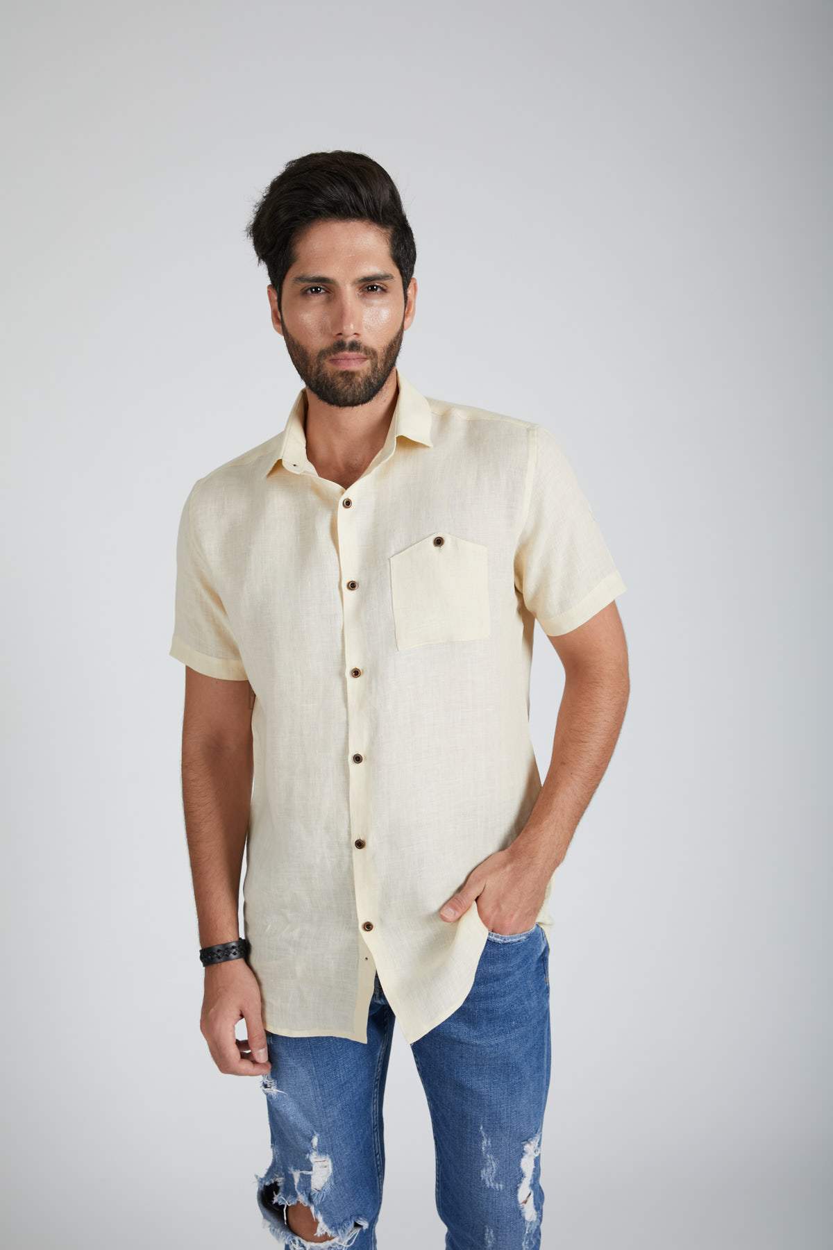 B. Label Burrow Half Sleeve Shirt for Men