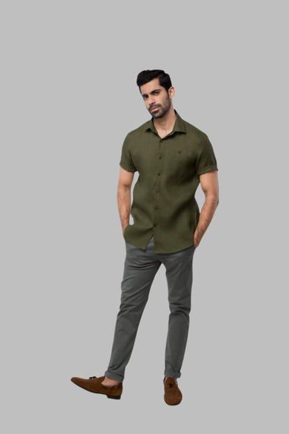 B. Label Burrow Half Sleeve Shirt for Men