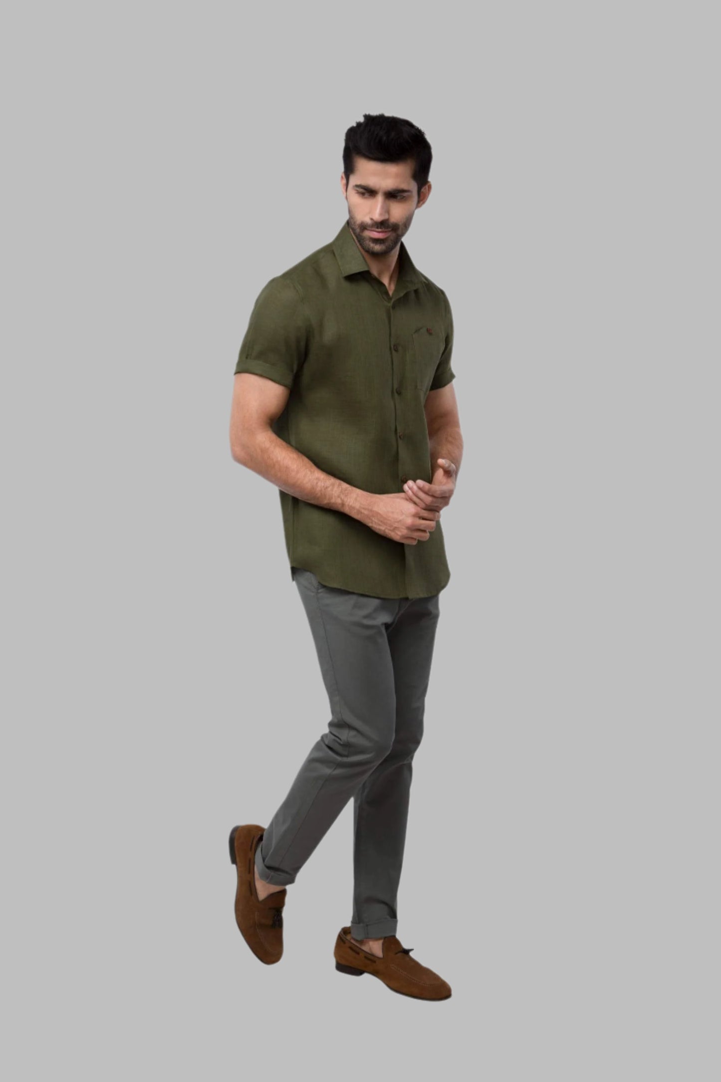 B. Label Burrow Half Sleeve Shirt for Men