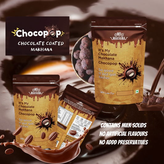 Mr Makhana Resealable Pouch Chocopop 65g