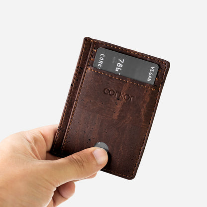 Quick Access slot, hand taking out a card from the cards holder wallet.