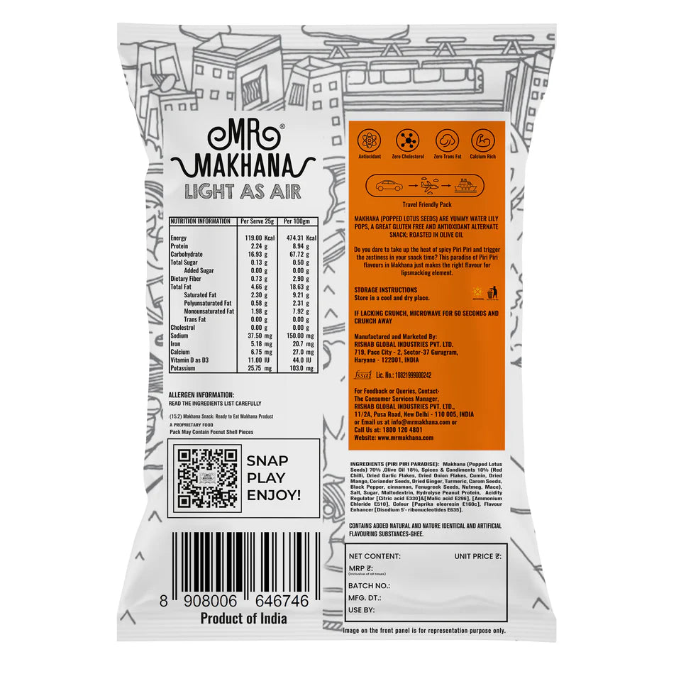 Mr Makhana(Popped Lotus Seed) Roasted in Olive Oil Super Snacks