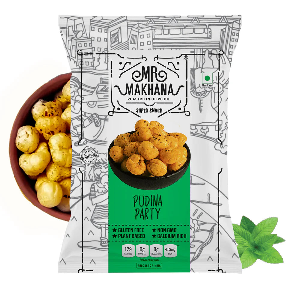 Mr Makhana(Popped Lotus Seed) Roasted in Olive Oil Super Snacks