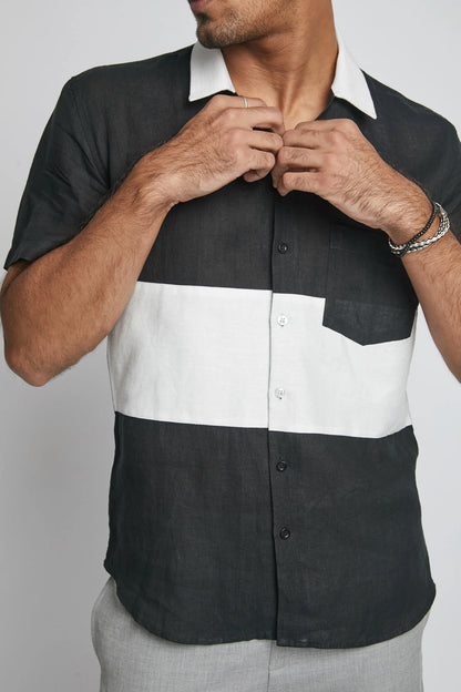 B. Label Radiate Colour Block Shirt for Men