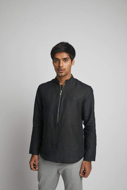 B. Label Zeal Zipper Shirt for Men