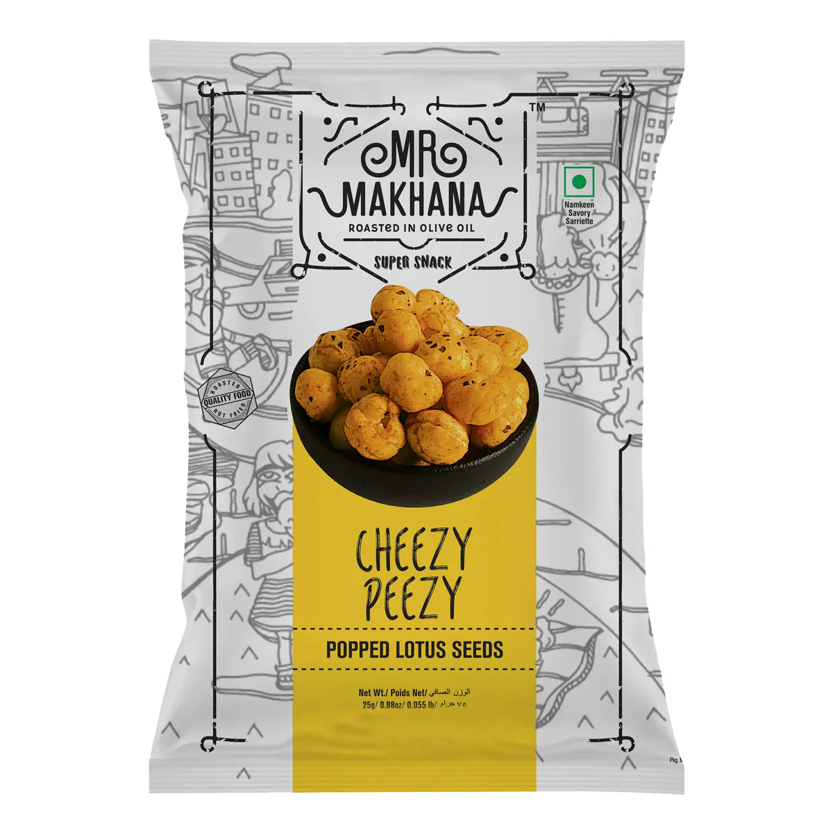 Mr Makhana (Popped Lotus Seed)- Roasted in Olive Oil Super Snacks 25g