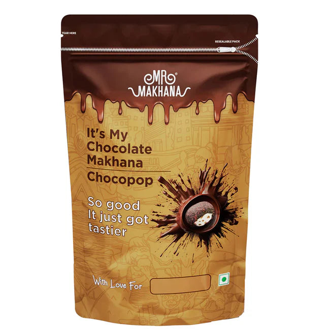 Mr Makhana Resealable Pouch Chocopop 65g