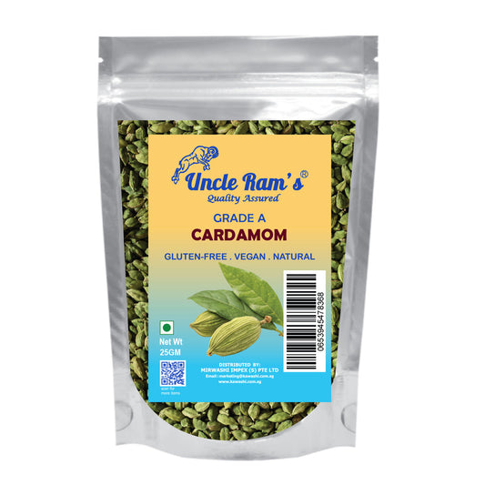 Uncle Ram's Green Cardamom 25g, 50g, 100g, 200g