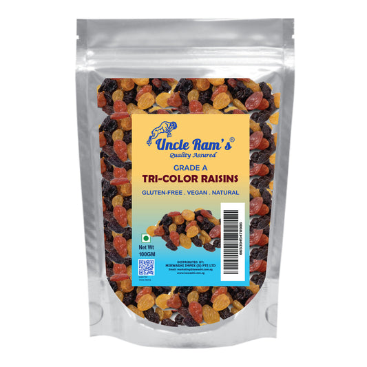 Uncle Ram's Raisins Tri-Color 100g, 200g ,400g