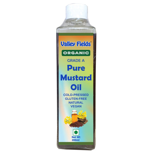 Valley Fields Organic Pure Mustard Oil 200ml, 500ml