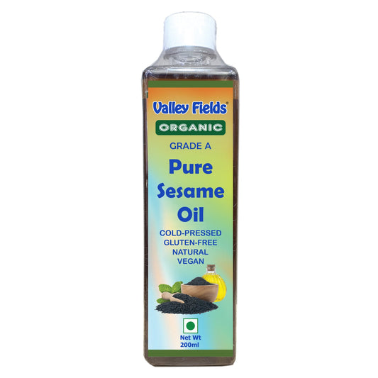 Valley Fields Organic Cold-Pressed Sesame Oil 200ml, 500ml