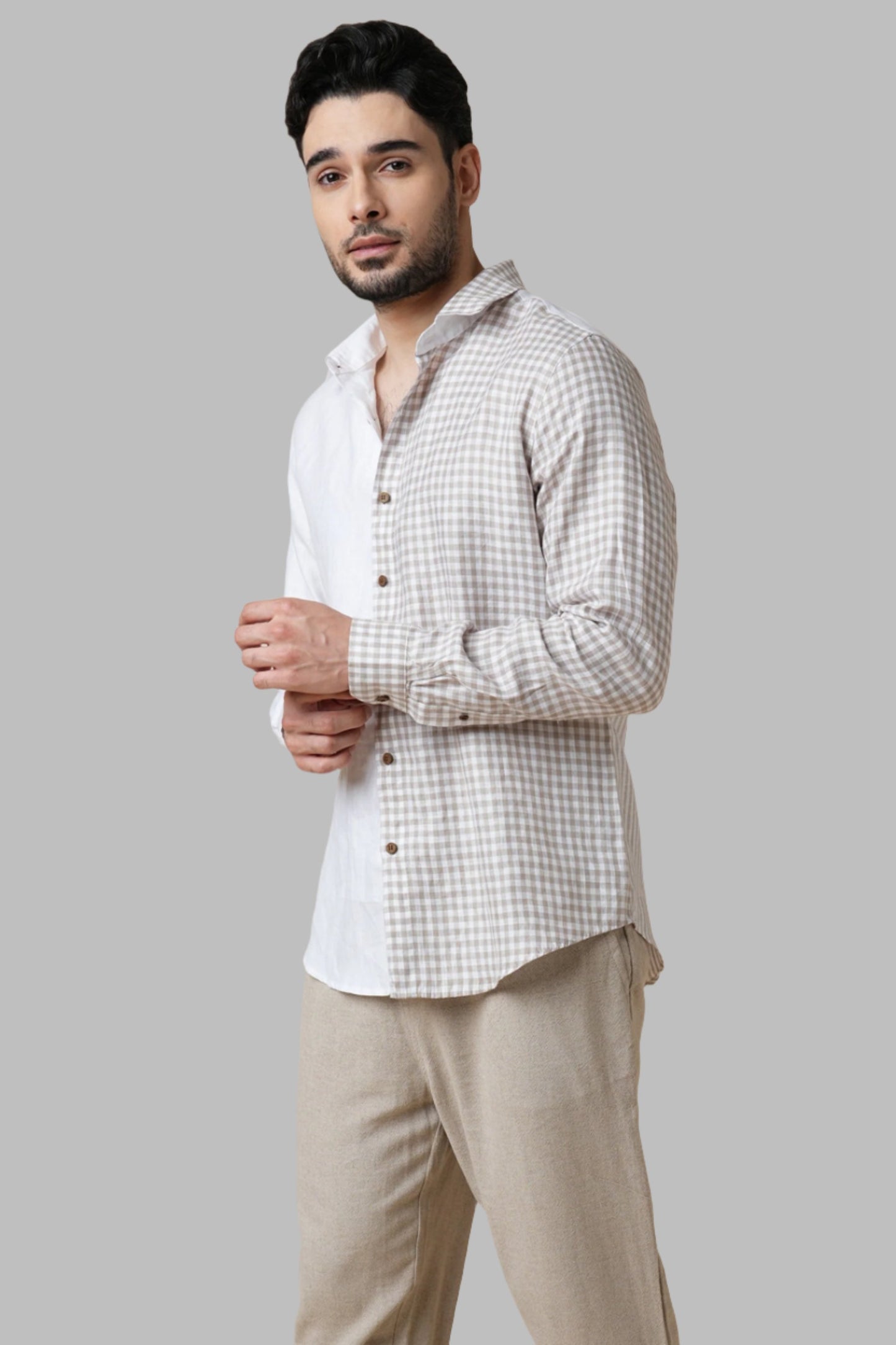 B. Label Gust Shirt - Checks & Stripes for Men